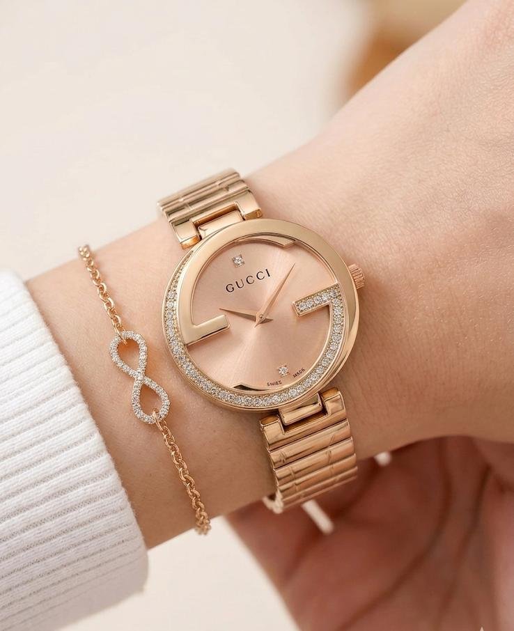 First Copy Gucci Rose Gold Watch In Surat