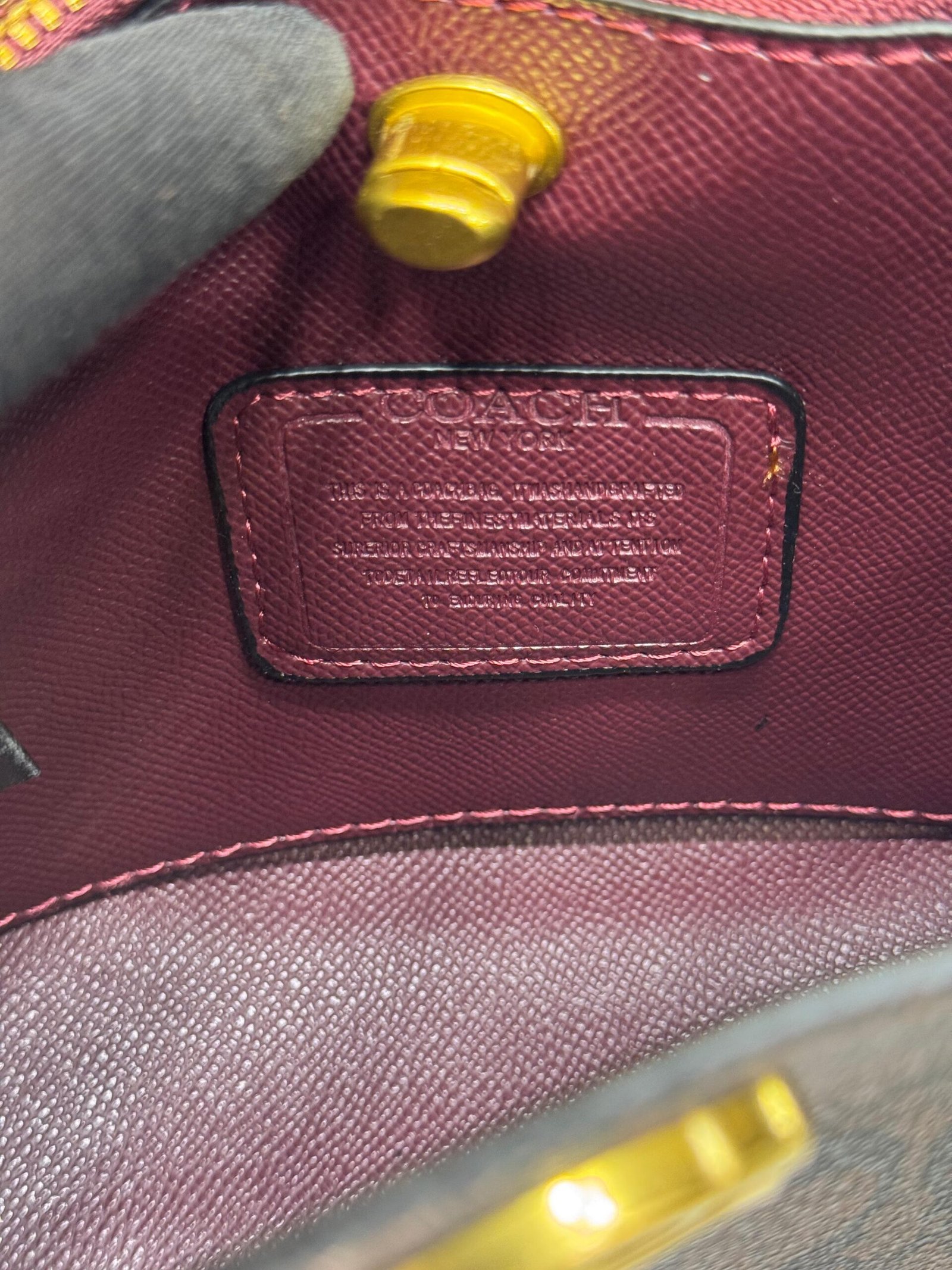 Buy Coach Willow Monogram Canvas Mini Tote Bag | First Copy Bag Online in India - Image 5