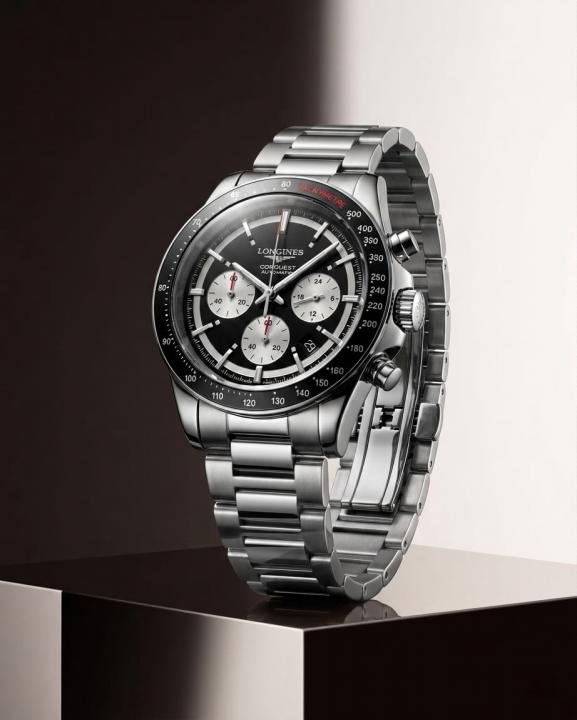 Longines Conquest Chronograph luxury men’s watch front view
