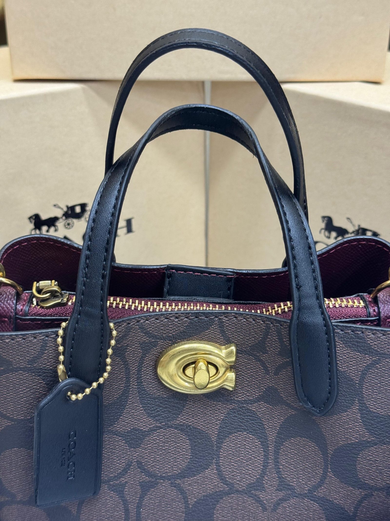 Coach Coffee Color tote online India With Lowest Price