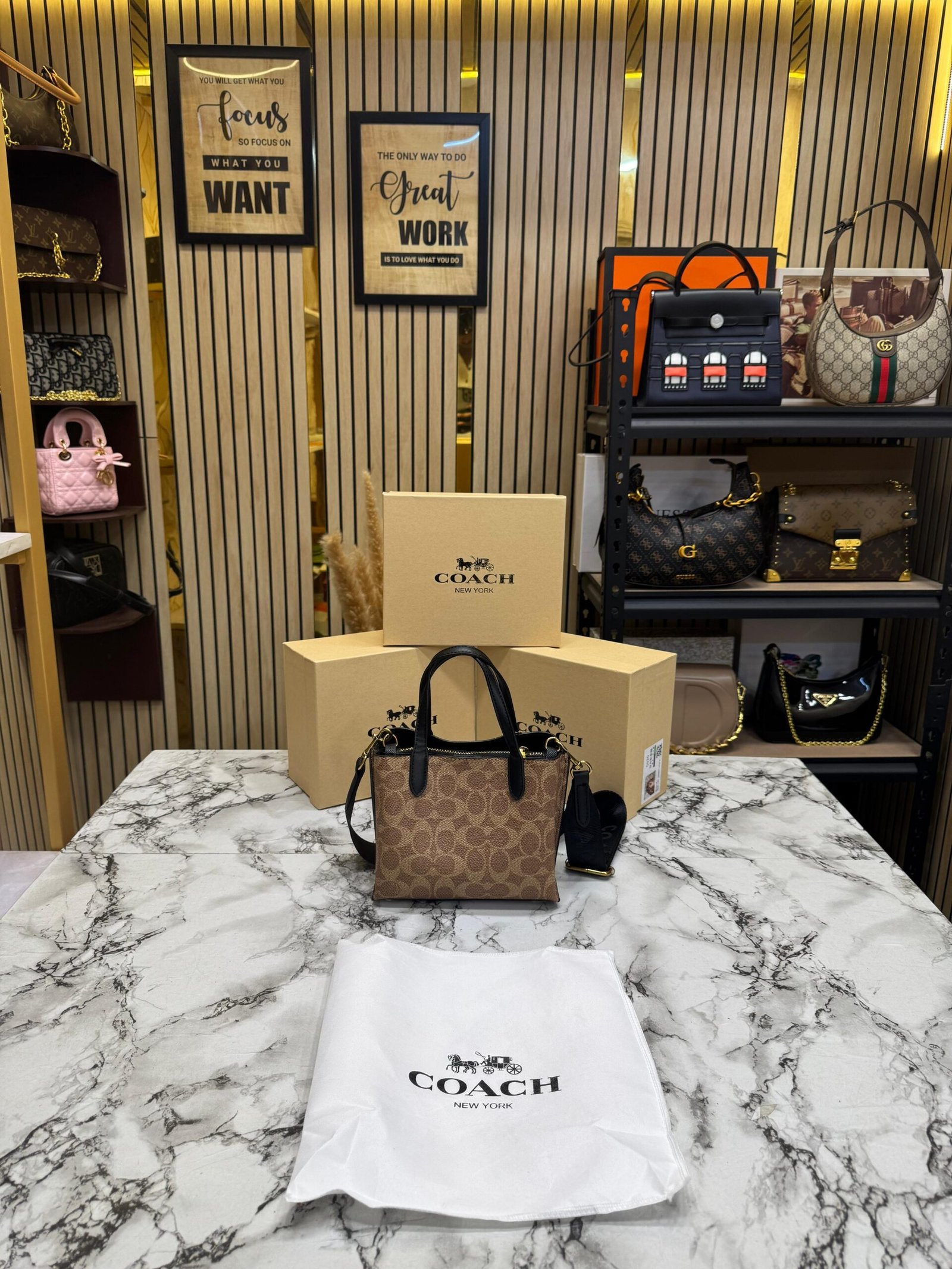 Coach Willow Monogram Canvas Mini Tote Bag first copy bags online India