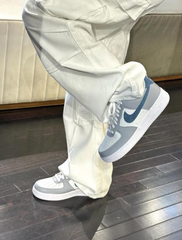 Nike Air Force 1 First Copy Aegean Storm Blue premium blue sneakers for men stylish casual shoes