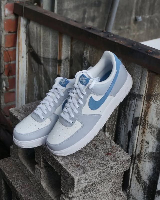 Stylish Nike Air Force 1 First Copy blue white sneakers for daily wear