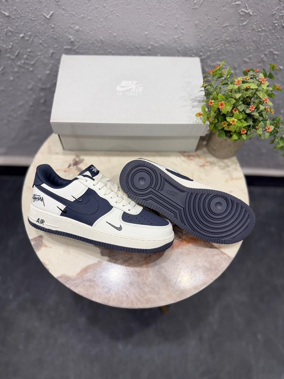 Nike Air Force 1 First Copy White Blue Sneakers India