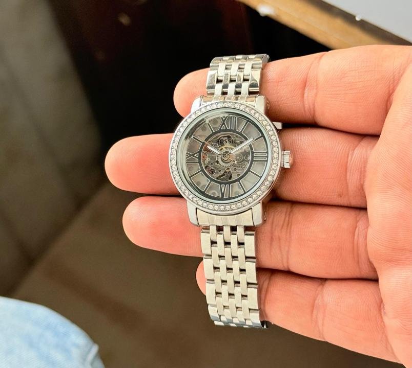 Buy First Copy Fossil Silver Color Automatic Watch