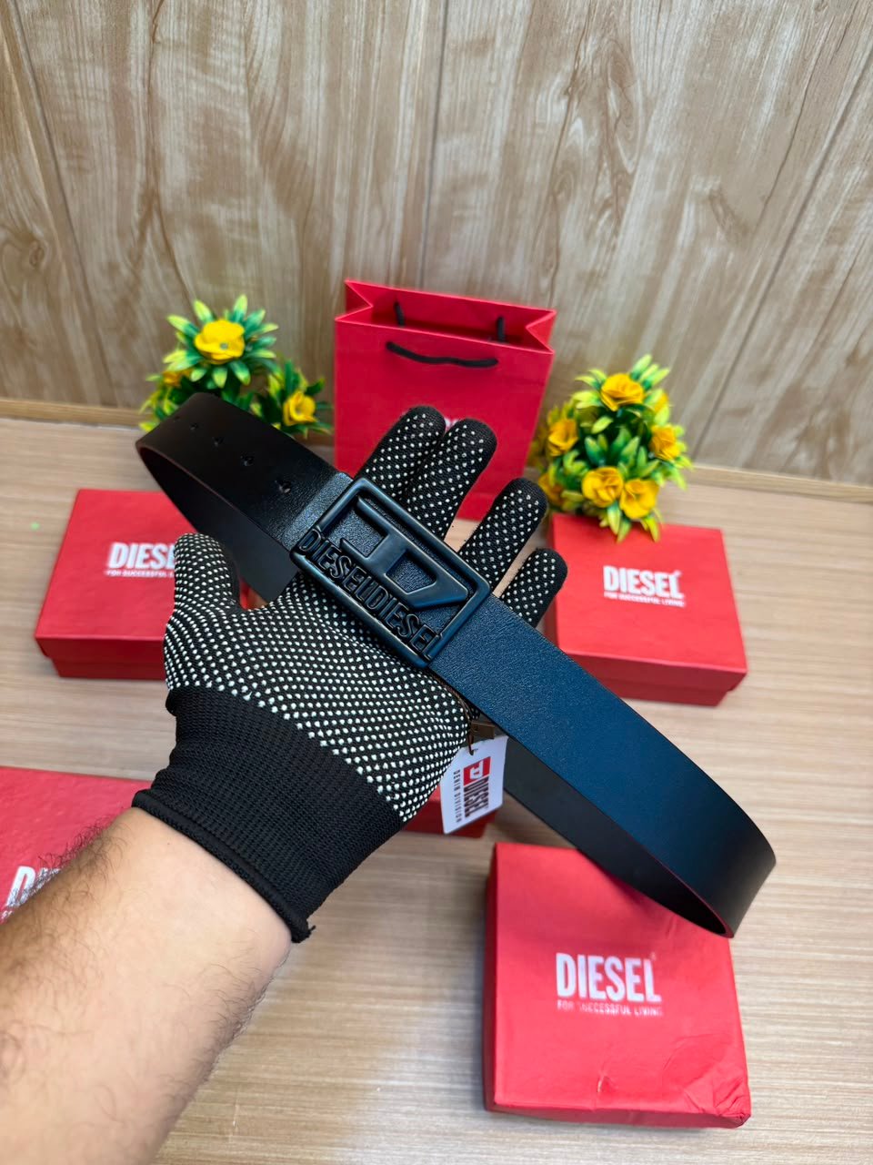 Diesel Inspired Leather First Copy Belt Premium Quality