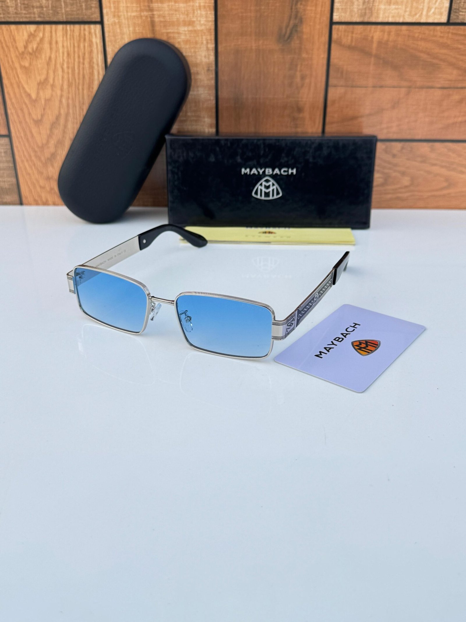 Maybach Silver Blue 1st Copy Sunglasses for Men