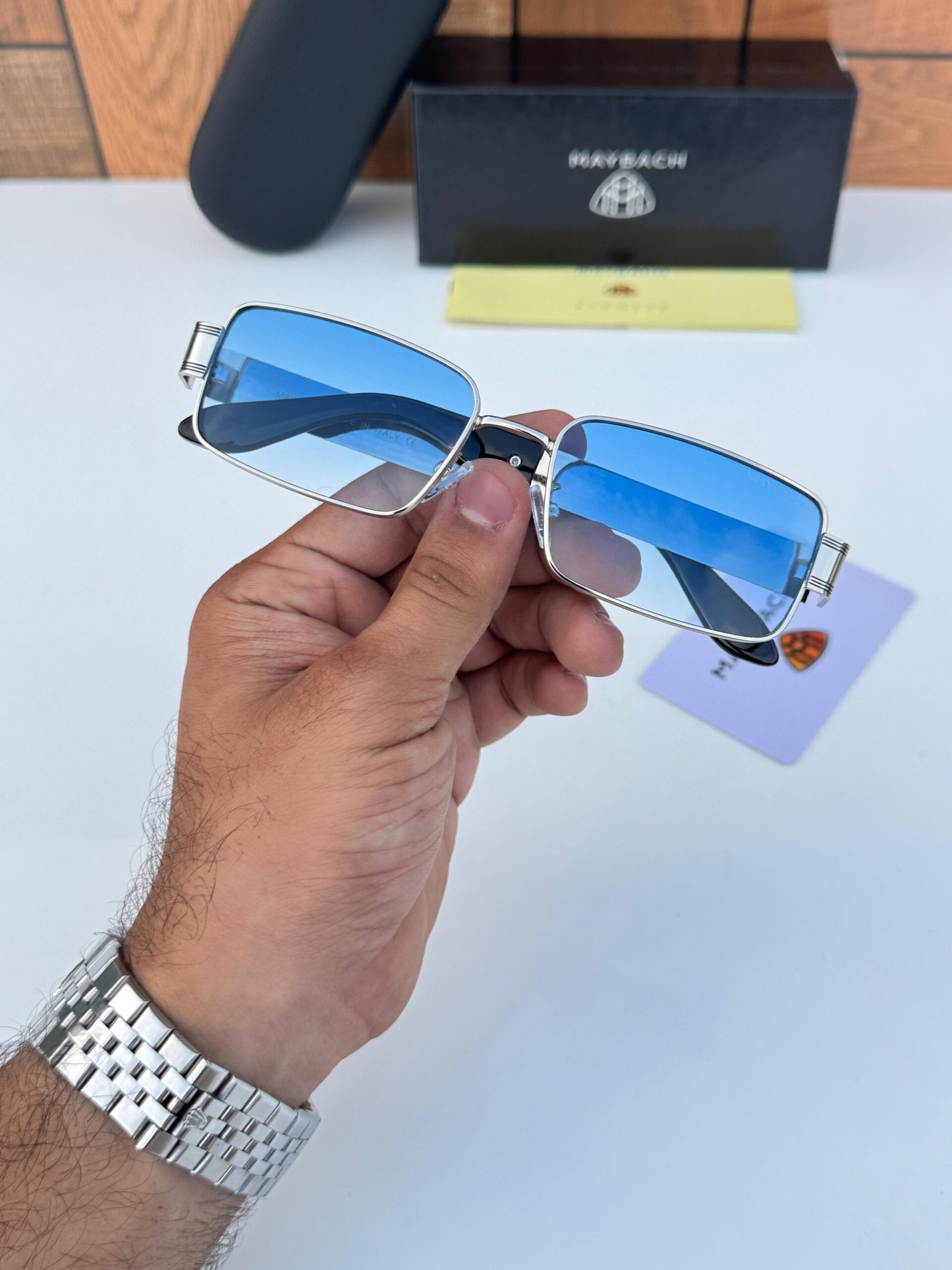 Luxury Inspired 1st Copy Sunglasses with Blue Lenses