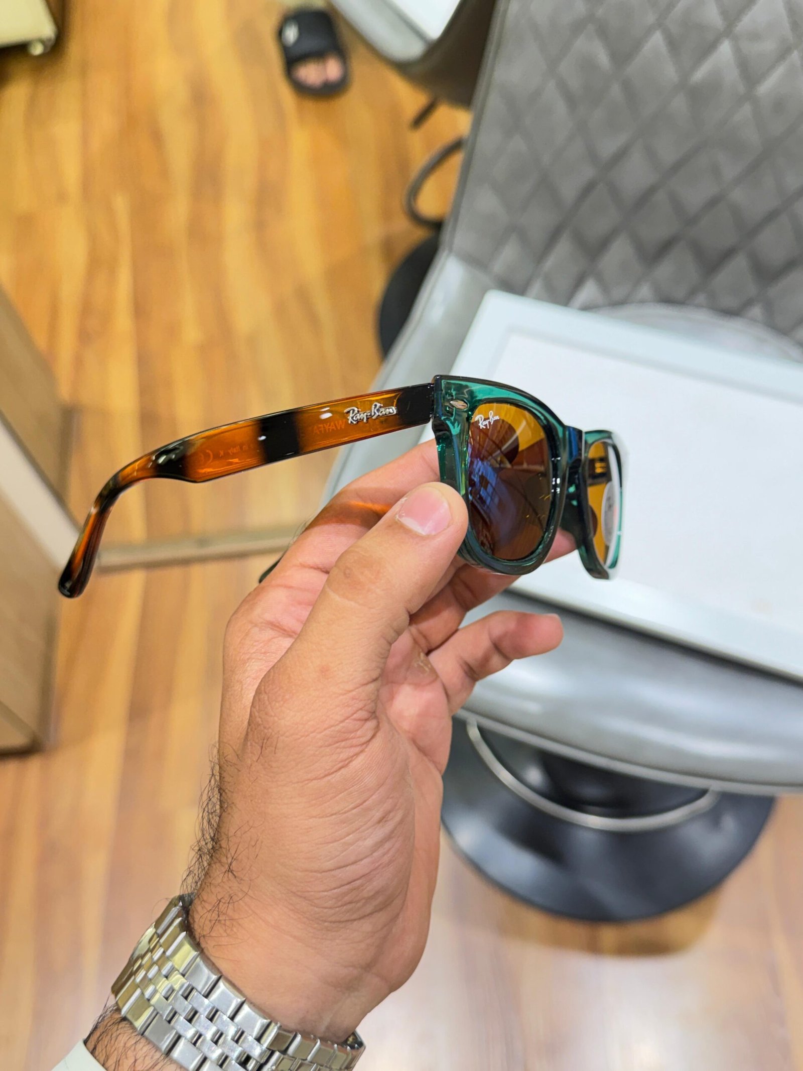 Stylish Olive Tiger Frame Ray Ban Sunglasses Replica