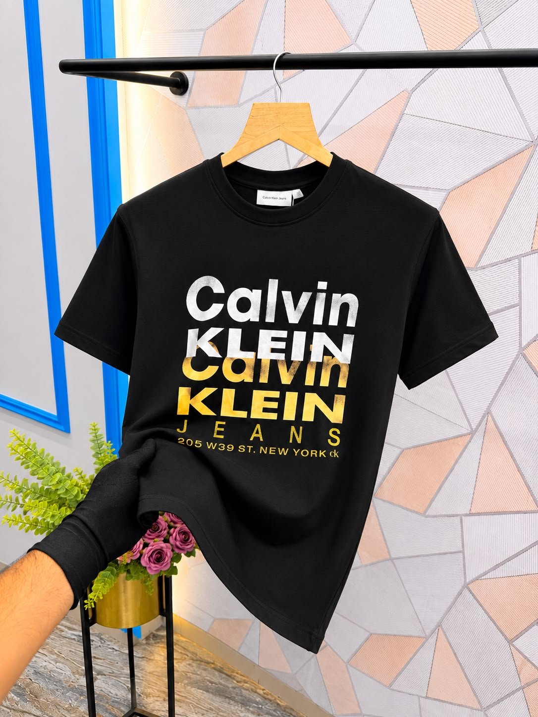Calvin Klein Inspired Men's Round Neck Cotton T-Shirt