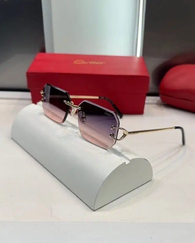 Cartier Gold Multi Luxury Shades 1st copy sunglasses with premium gold metal frame.