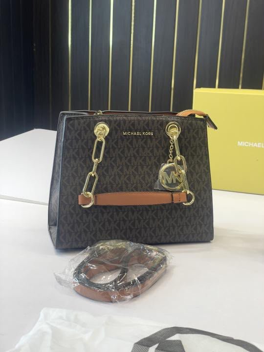 Michael Kors Cynthia Satchel Bag Front View