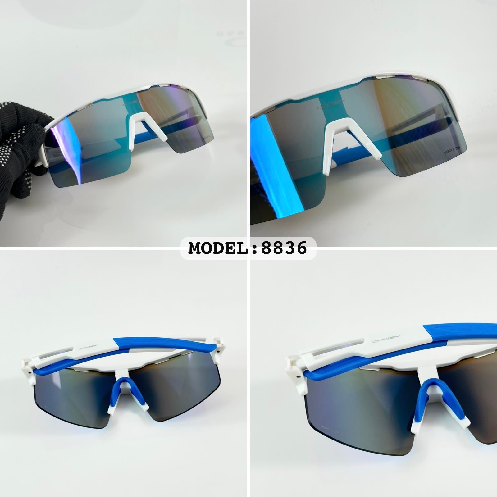 Designer-inspired Oakley unisex rectangular sunglasses with premium finish.