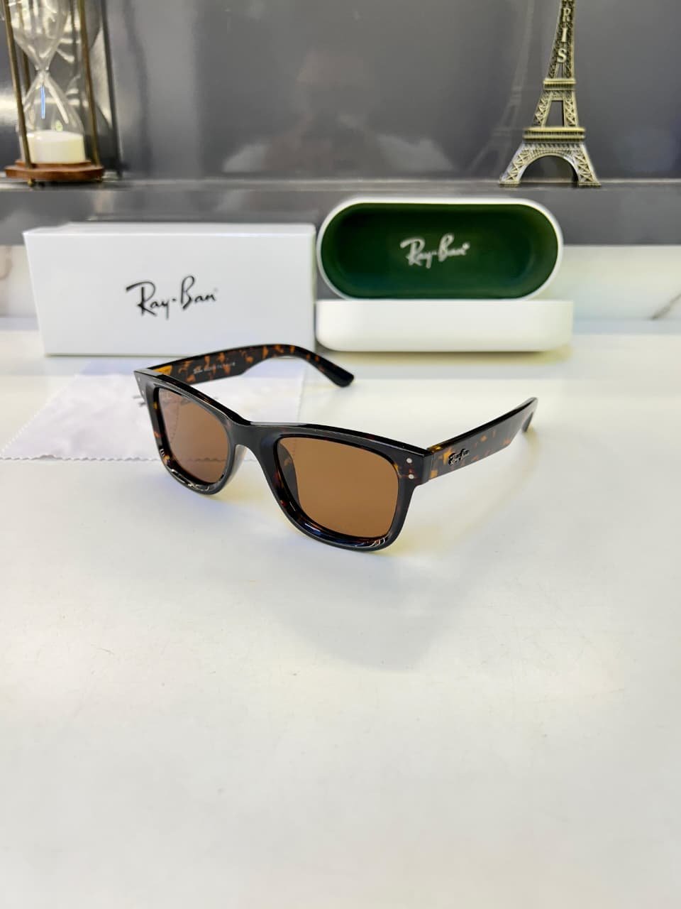 Imported Tiger Brown Ray-Ban 1st copy sunglasses for men in India.