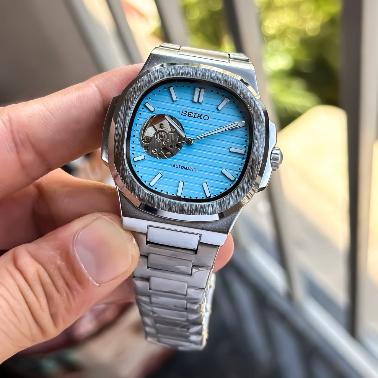 First copy Seiko Nautilus Open Heart watch for men