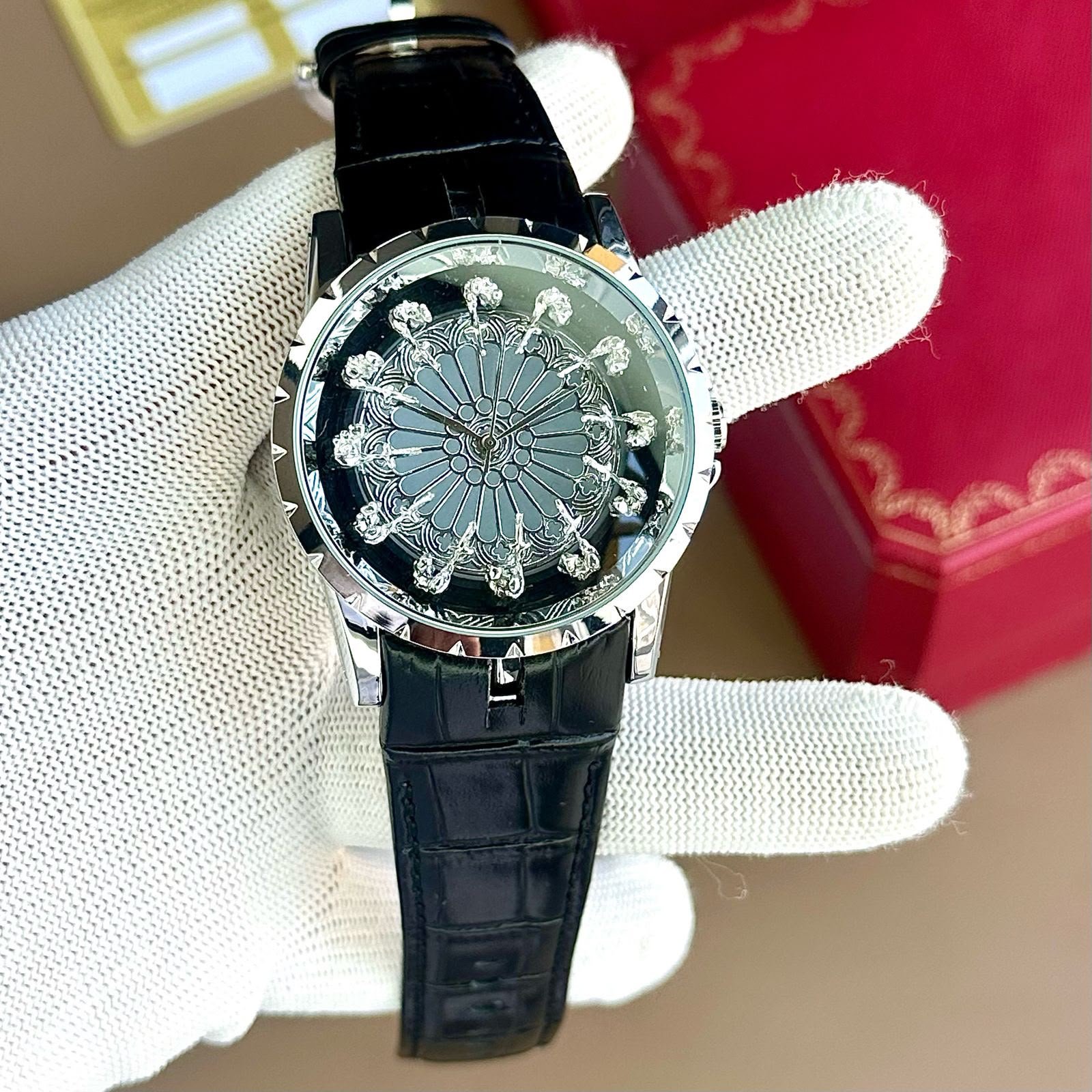 Stylish Roger Dubuis style wristwatch