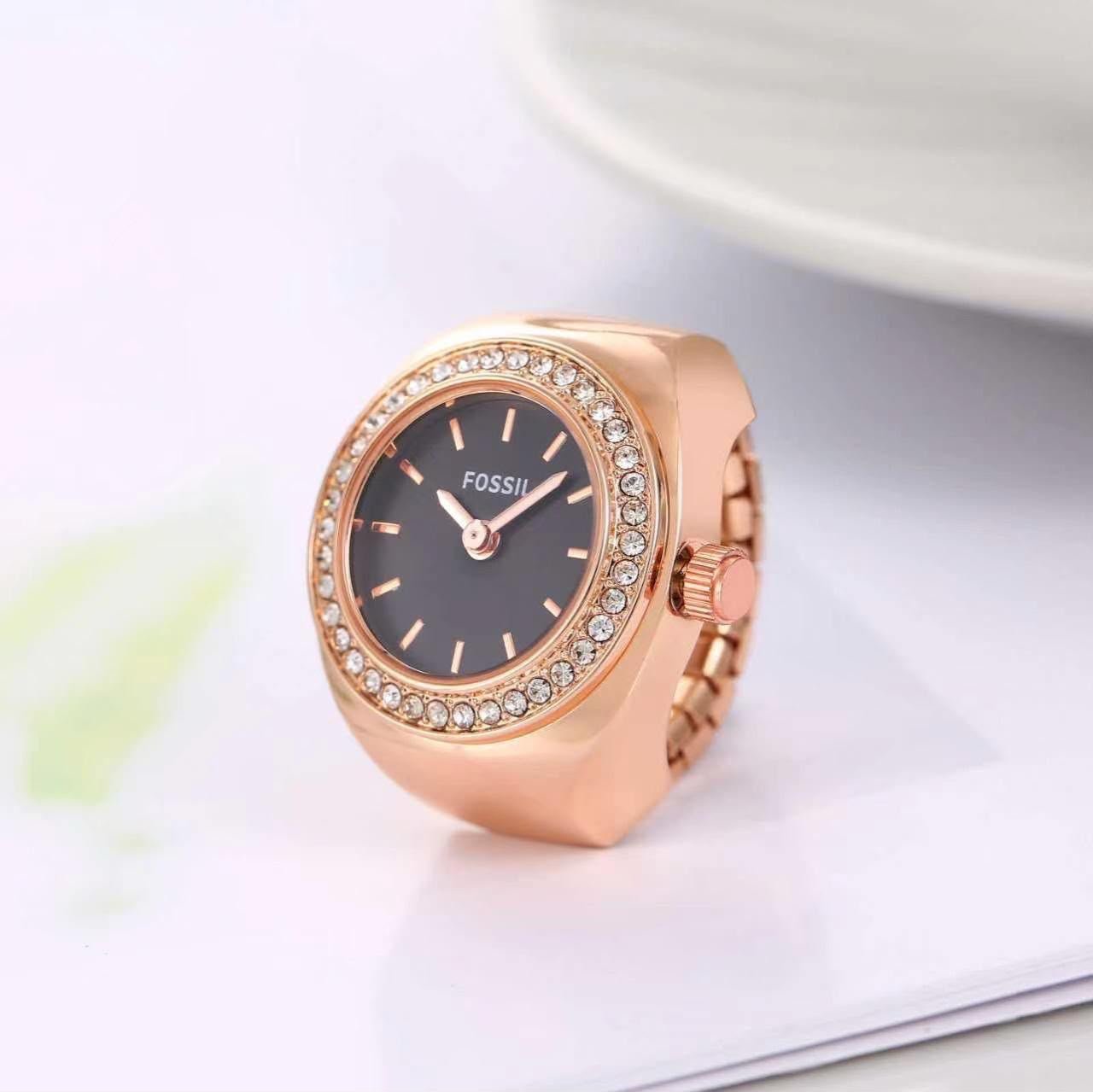 Fossil diamond ring watch in India