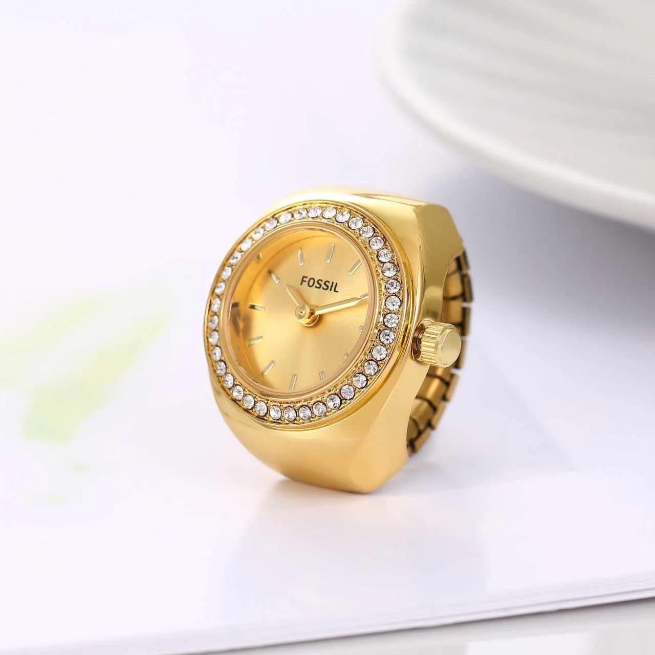 Fossil diamond ring watch foe ladies