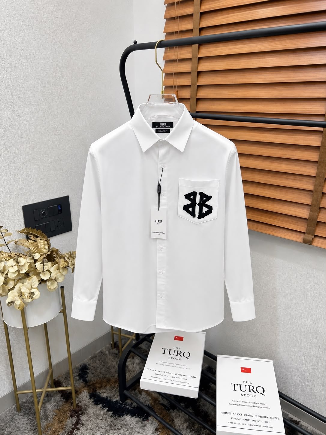 Buy First Copy Balenciaga Sequence Patched Imported Shirt