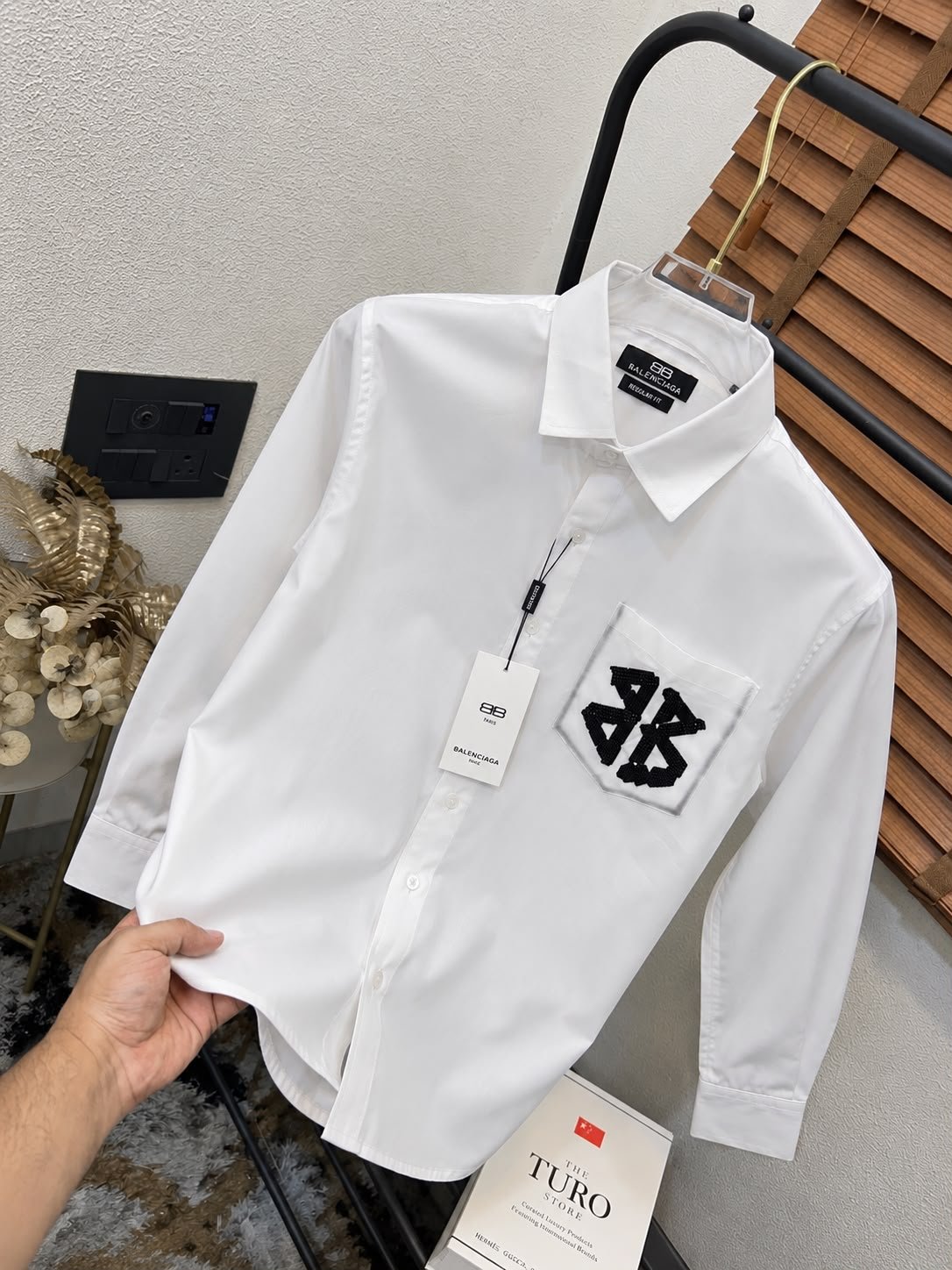 First Copy Balenciaga Sequence Patched Shirt
