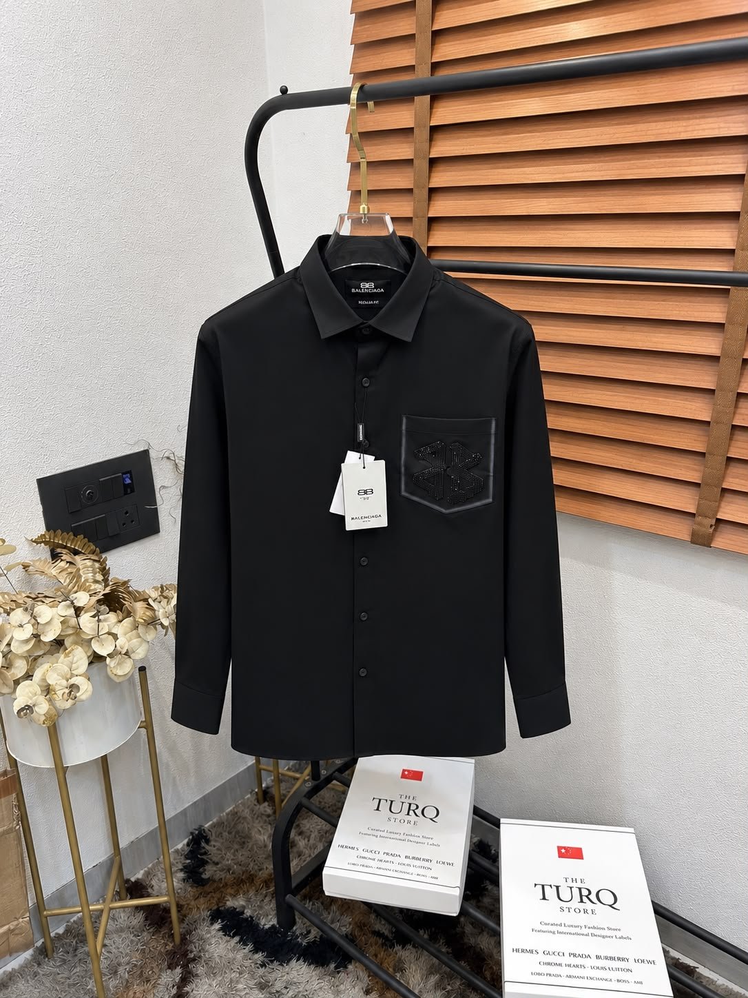 First Copy Balenciaga Black Shirt for Men Online In India