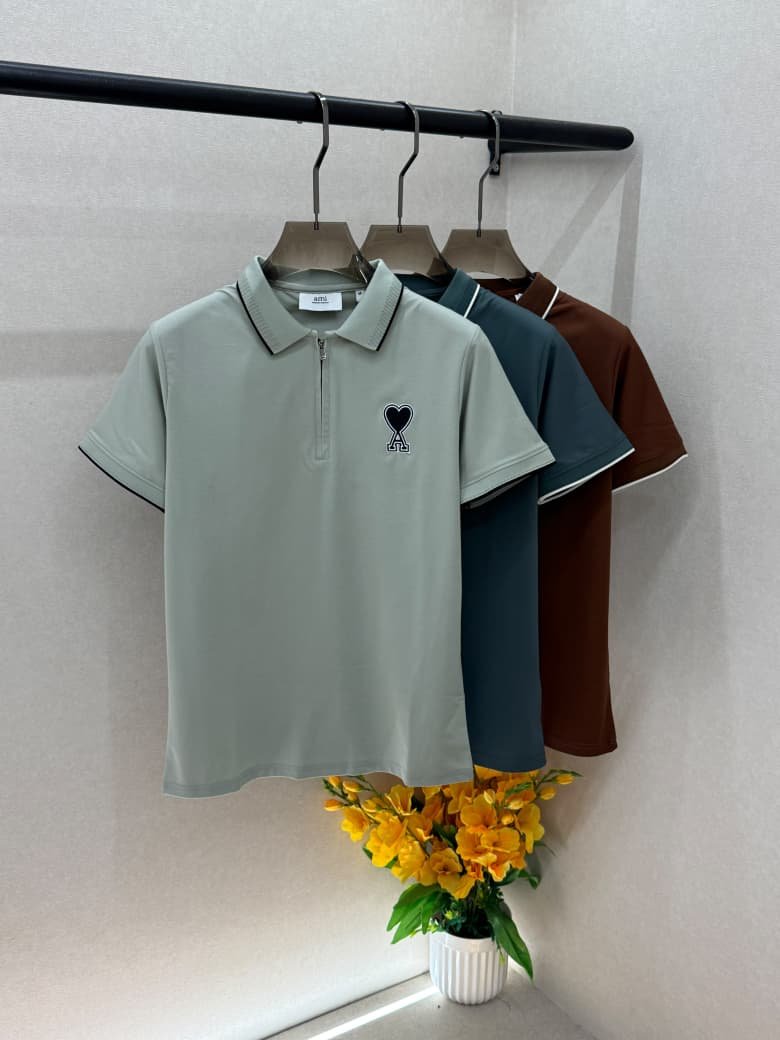 Ami Paris First Copy Extra Premium Polo T-Shirt for Men